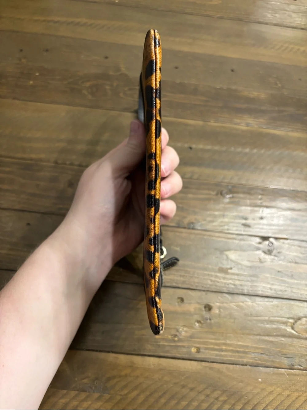 Dooney & Bourke Leopard Print Leather Wristlet